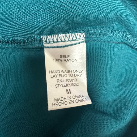 Savanna Jane Teal Tunic with Floral Embroidery size M - Picture 9 of 9